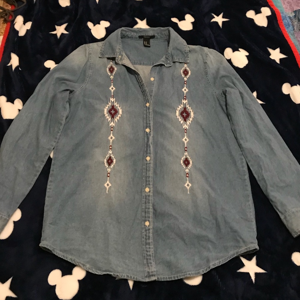 Forever 21 Western Long Sleeve Shirt